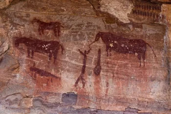 Imagen histórica de Pinturas Rupestres Villar del Humo, Cuenca